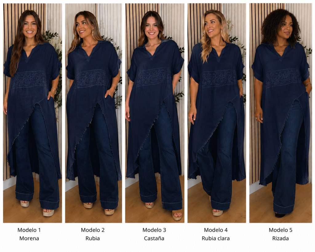 Camisa Larga de Mujer