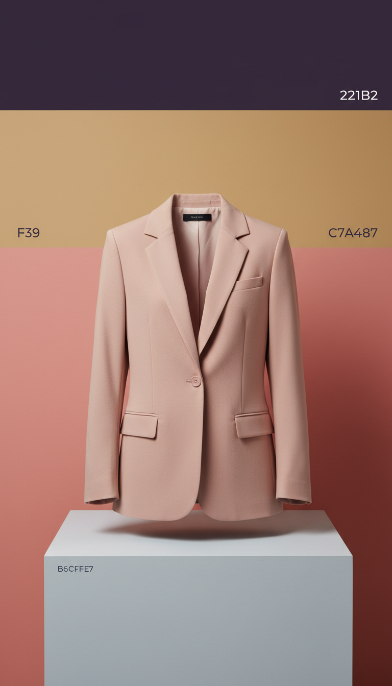 Blazer entallado crepé rosa blush