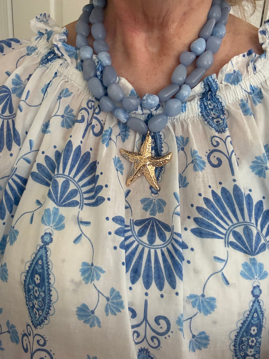 Collar de Perlas con Estrella de Mar