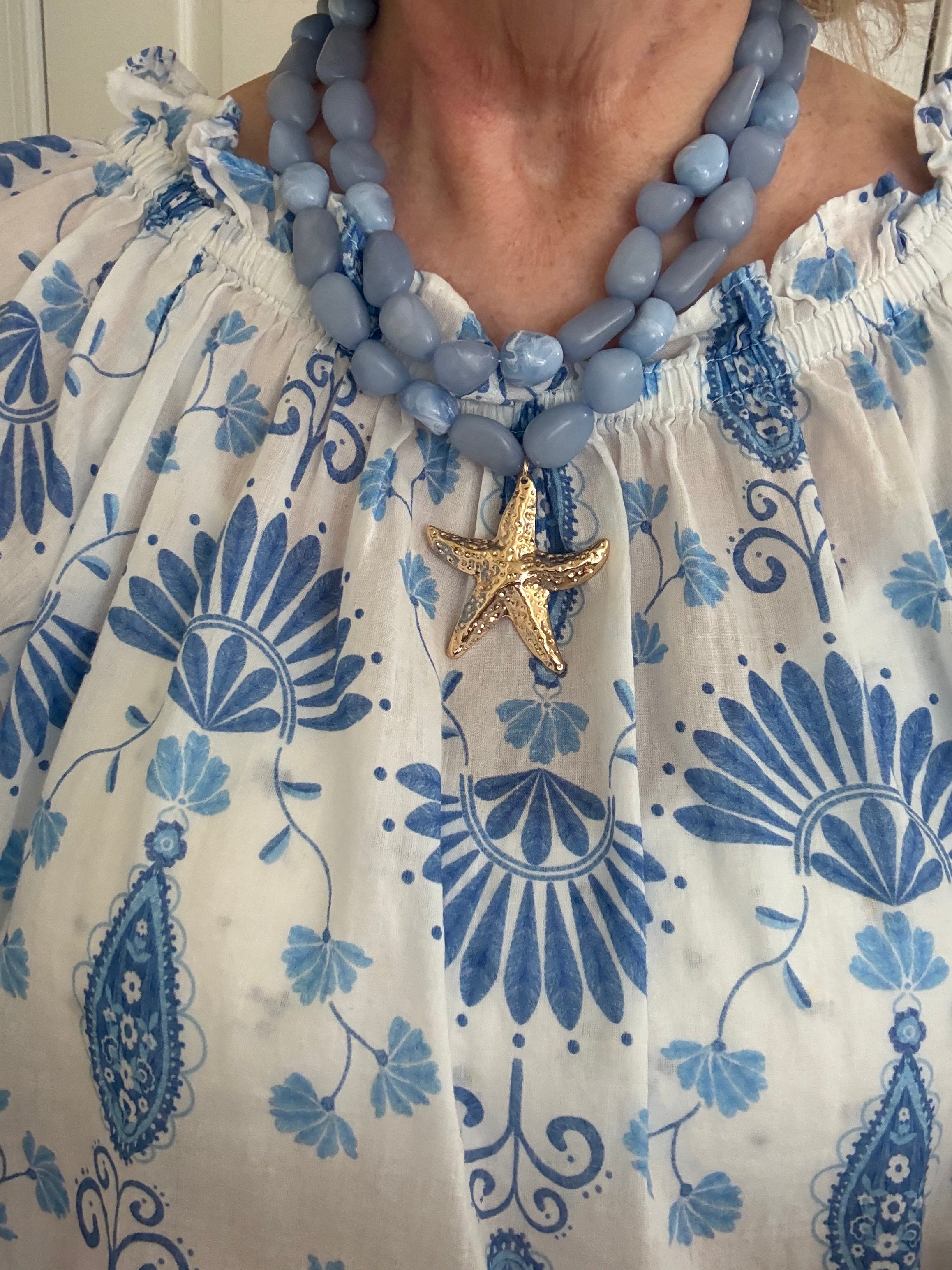 Collar de Perlas con Estrella de Mar