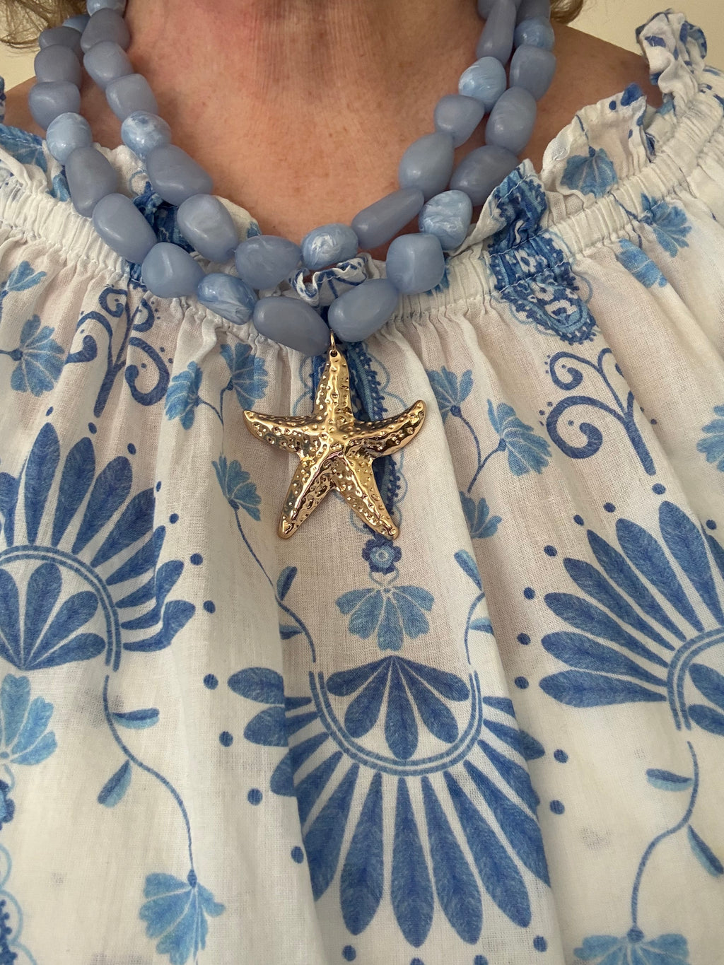 Collar de Perlas con Estrella de Mar